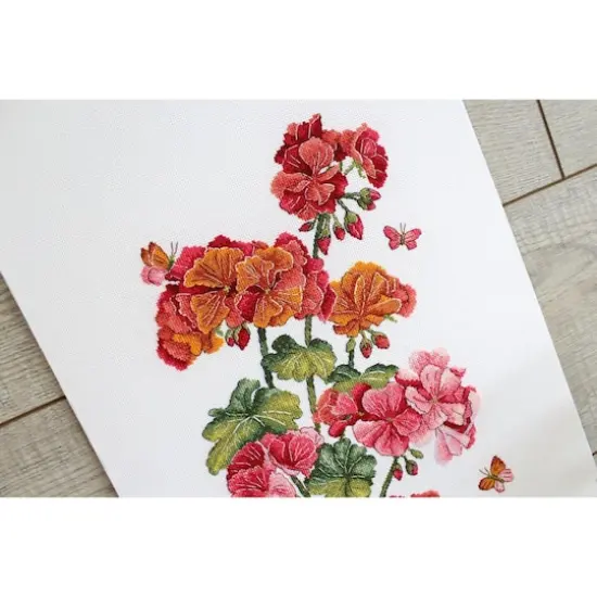 MP Studia Geranium Cross Stitch Kit {7}