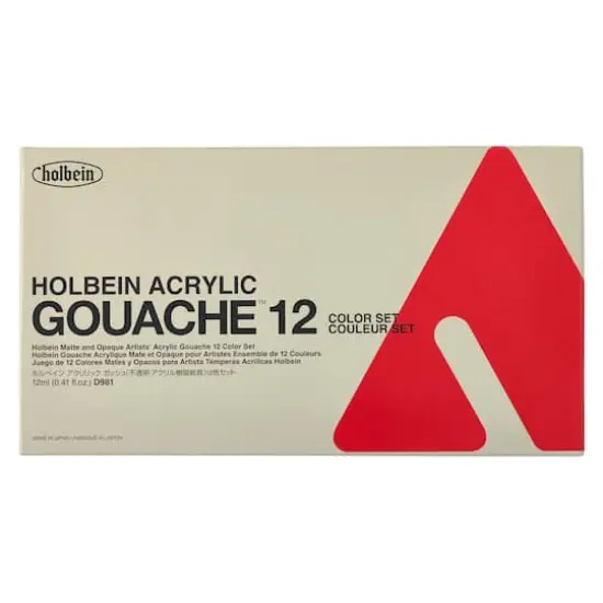 Holbein Acrylic Gouache 12-Color School Paint Set {1}