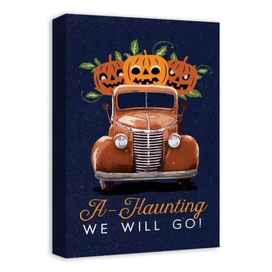 A-Haunting We Will Go! Canvas Wall Art {3}