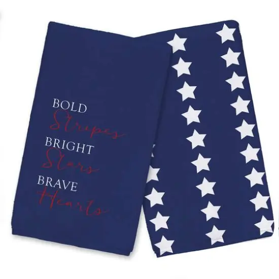 Designs Direct Bold Stripes Bright Stars Tea Towel Set {1}