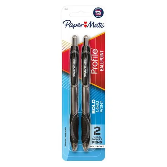 Paper Mate® Profile Bold Black Retractable Ballpoint Pens, 2ct. {1}