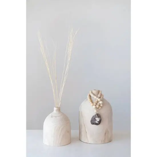 Hello Honey&reg; 9" Decorative Paulownia Wood Vase {3}