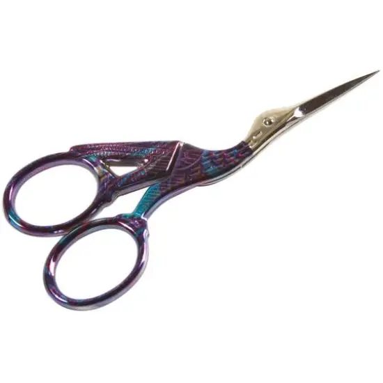 Tool Tron 3.5" Stained Glass Stork Scissors {1}