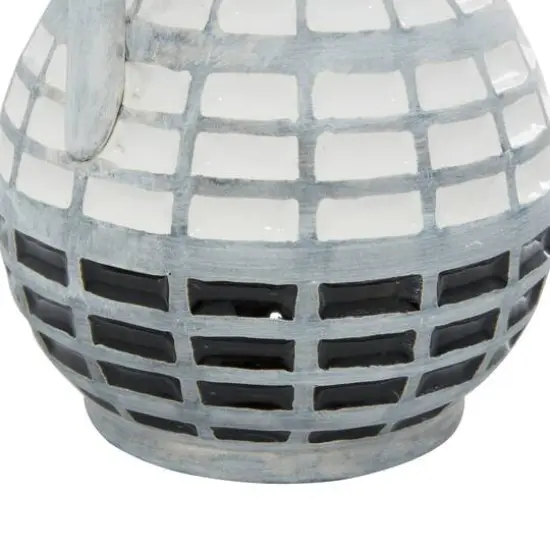 Gray Ceramic Coastal Vase Set {6}