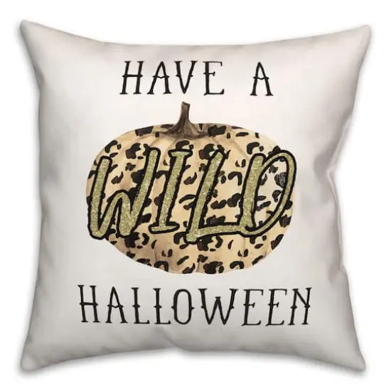 Wild Halloween Throw Pillow {3}