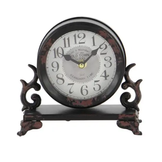 7" Metal Vintage Clock Set {6}