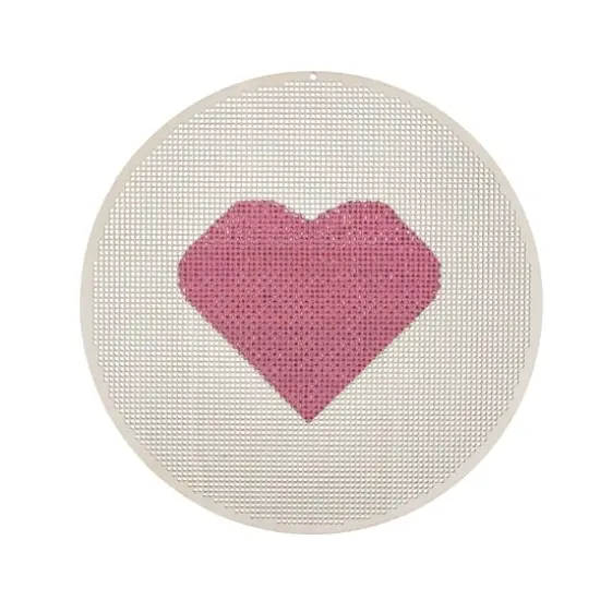 8" Round Cross Stitch Wood Canvas, 2ct. by Loops & Threads&reg; {3}
