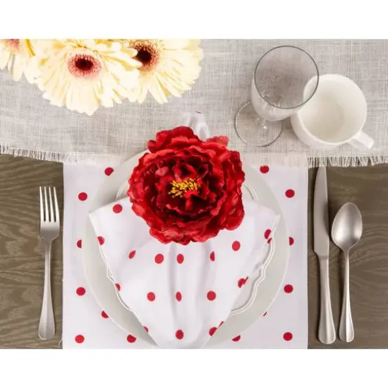 DII&reg; Peony Napkin Rings, 4ct. Deep Red {7}