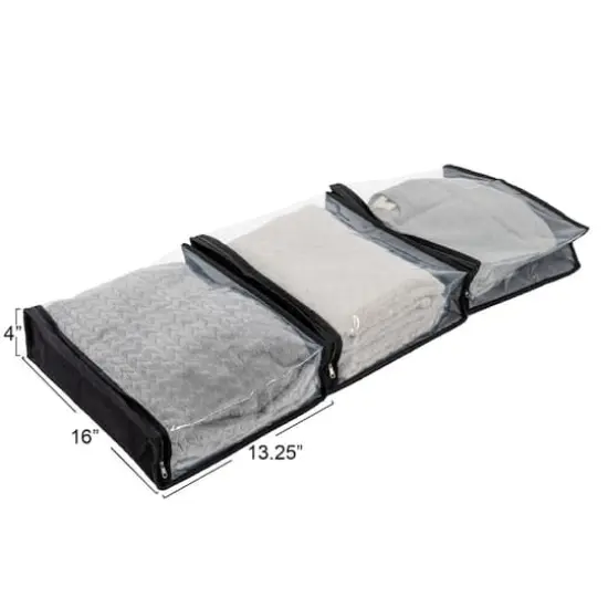 Household Essentials Under Bed Storage Bag Set Black {4}