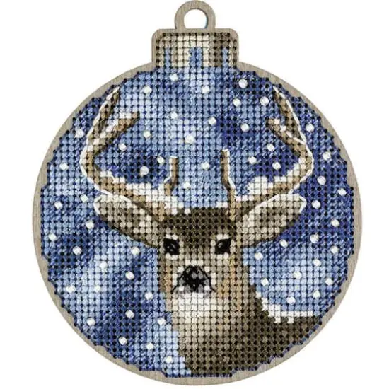 Wonderland Crafts Deer Ornament Cross-Stitch Kit {3}