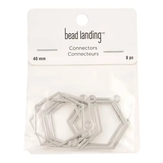 Silver Hexagon Connectors by Bead Landing&trade; {3}