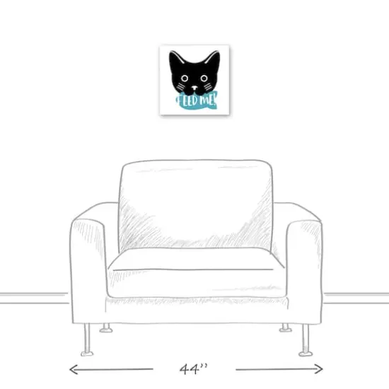 Feed Me Cat Canvas Wall Art {5}