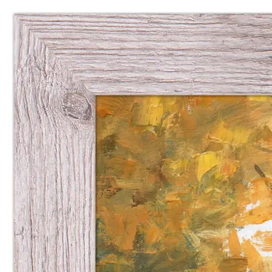 Fall Floral Dog Truck Western White Framed Print {4}