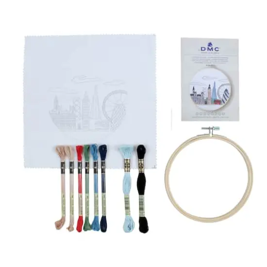 DMC&reg; London Intermediate Embroidery Kit with Hoop {4}