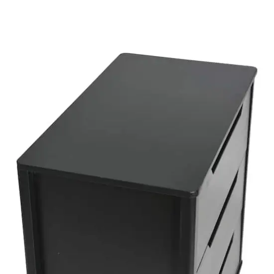 Hello Honey&reg; 37.5" Yume Mid Century Modern Solid Wood 3-Drawer Dresser Chest Black Stain Finish {5}