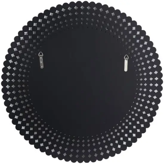 Silver Glass Starburst Wall Mirror with Crystal Embellishment 36" x 1" x 36" {5}