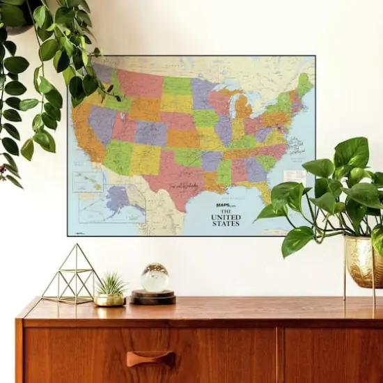 RoomMates Dry Erase US Map Peel & Stick Wall Decal {3}