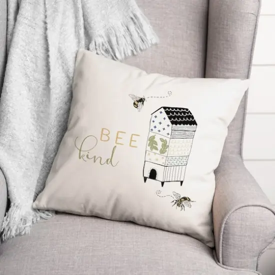 Bee Kind Hive 18" x 18" Throw Pillow {4}