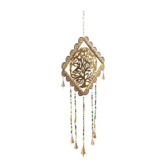 29" Gold Metal Tree Eclectic Windchime {11}