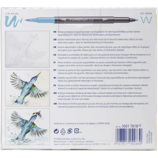 Staedtler® Marsgraphic Duo 18 Color Double-Ended Watercolor Brush Pen Set {3}