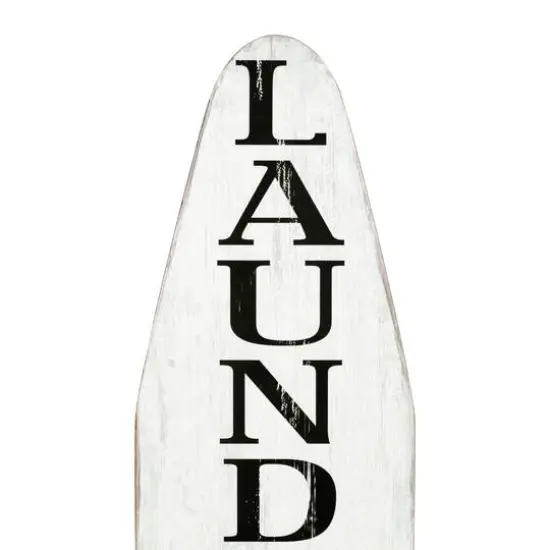 Hello Honey&reg; White Laundry Ironing Board Shaped Wood Sign {6}