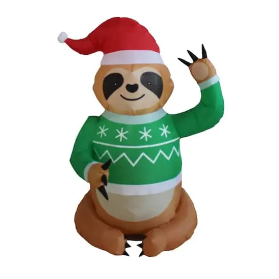 4ft. Inflatable Ugly Sweater Sloth {1}