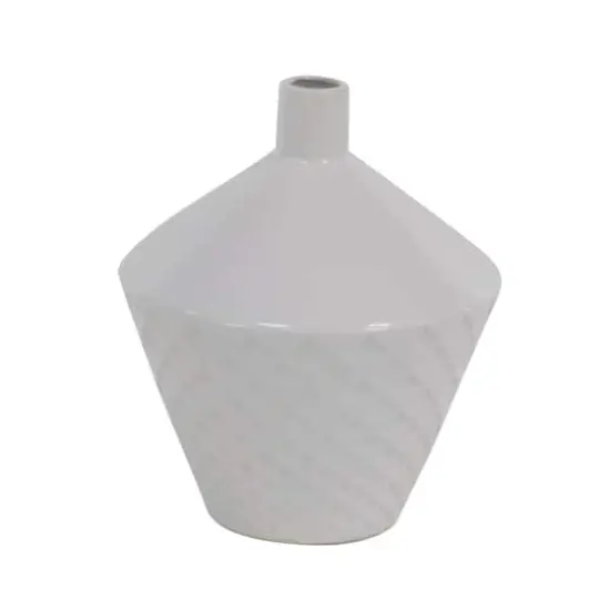White Porcelain Modern Vase Set {3}