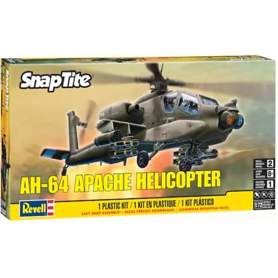 Revell&reg; Snap Tite&reg; AH-64 Apache Helicopter Plastic Model Kit {1}