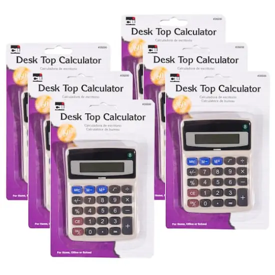 Charles Leonard Desktop Calculator, 6ct. {1}
