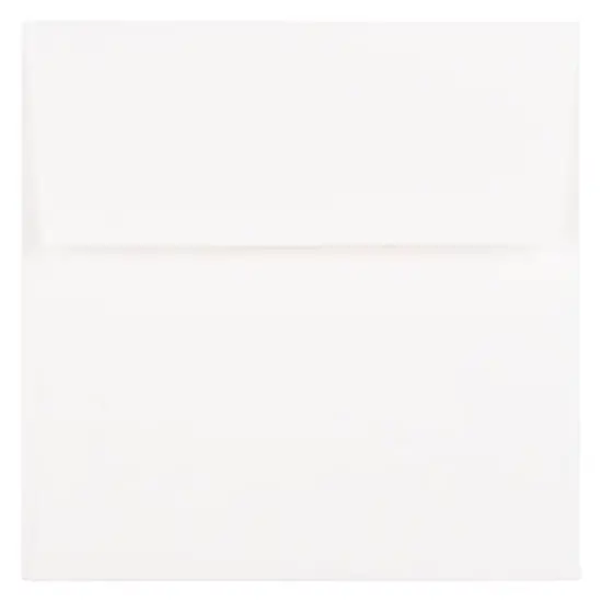 JAM Paper 5.5" x 5.5" White Semi Gloss Square Invitation Envelopes {1}