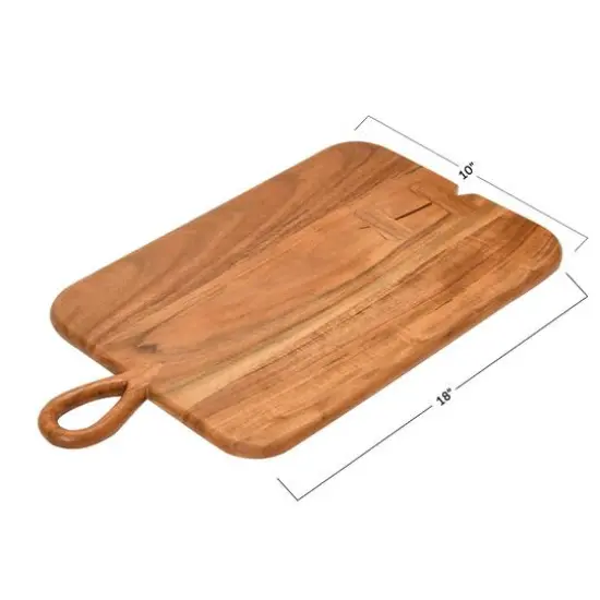 Hello Honey&reg; 18" Acacia Wood Serving Board with Handle {6}