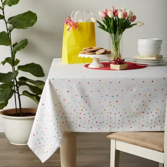Confetti Toss Print Printed Tablecloth 60" x84" {3}