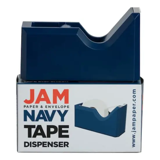 JAM Paper Colorful Desk Tape Dispensers Navy Blue {7}