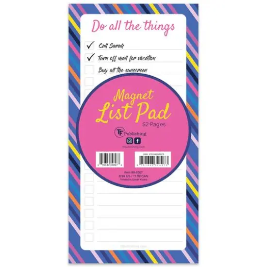 TF Publishing Bright Stripes Do All The Things Magnet List Pad {1}