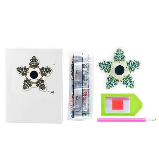 Sparkly Selections Snowflake Fidget Spinner Diamond Painting {4}