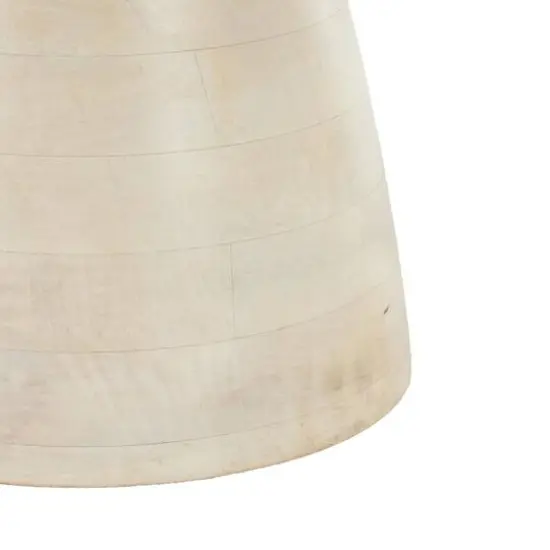 18" Cream Mango Wood Accent Table {6}