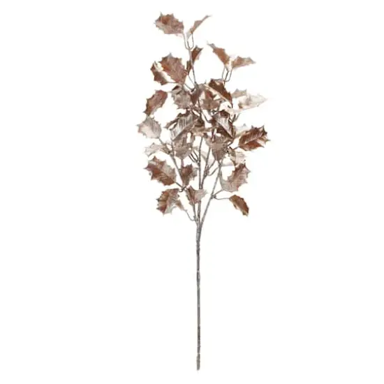 24" Metallic Holly Leaf Spray, 6ct. {4}