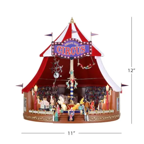 90th Anniversary Collection 12" Animated & Musical World's Fair Big Top Circus Accent {4}