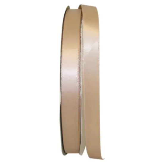 JAM Paper 5/8" x 100yd. Double Face Satin Ribbon Tan {1}