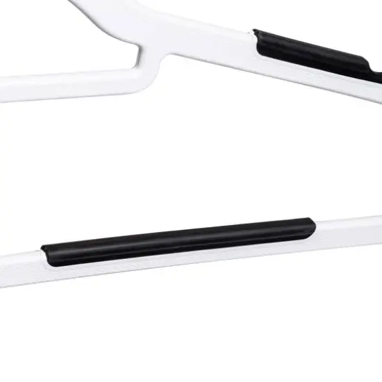 Honey Can Do White & Black Rubber Grip No-Slip Plastic Hangers, 50ct. {7}