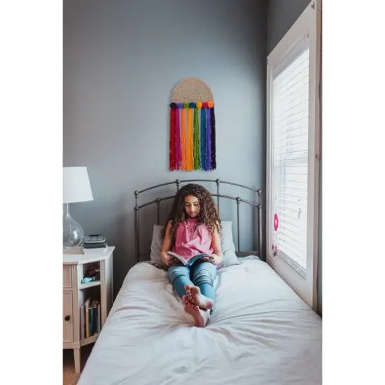 Kids Crafts Speak Like Maya Rainbow Wall Hanging Craft Kit {7}