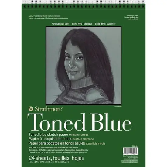 Strathmore&reg; 400 Series Blue Toned Sketch Paper Pad {1}
