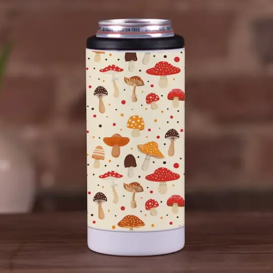 Cutie Mushroom Pattern 12oz. Koozie {4}