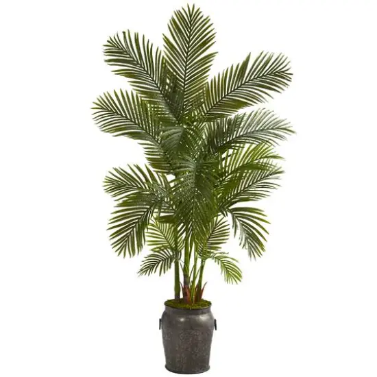6ft. Areca Palm Tree in Metal Planter {1}