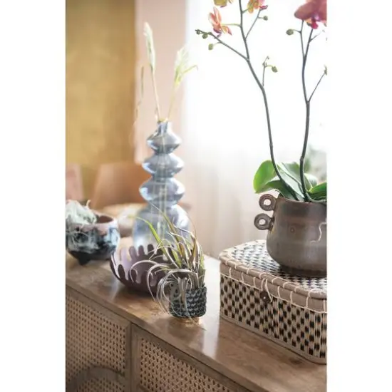 Hello Honey&reg; 14.25" Contemporary Glass Flower Vase {3}