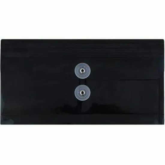 JAM Paper 5.25" x 10" Plastic #10 Business Envelope with Button and String Tie Closure, 108ct. Black {1}