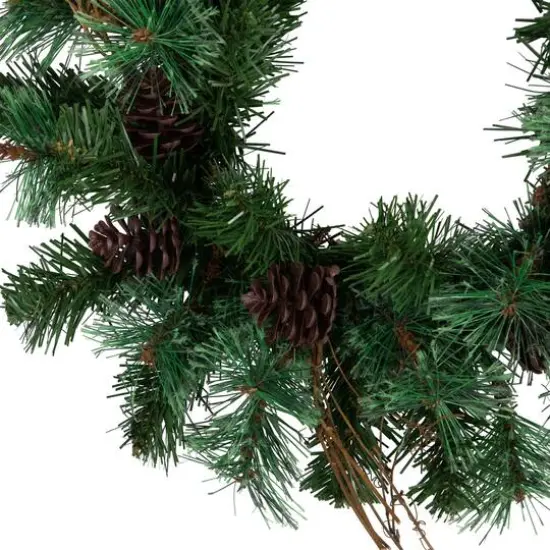 24" Country Mixed Pine Artificial Wreath {9}