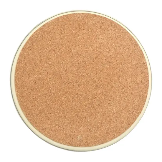 Hello Honey&reg; Reactive Glaze Stoneware Coasters Set White {5}