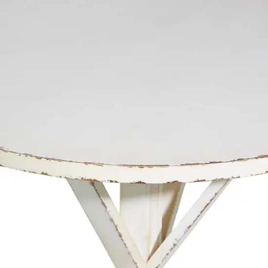 31" White Wood Farmhouse Accent Table {5}