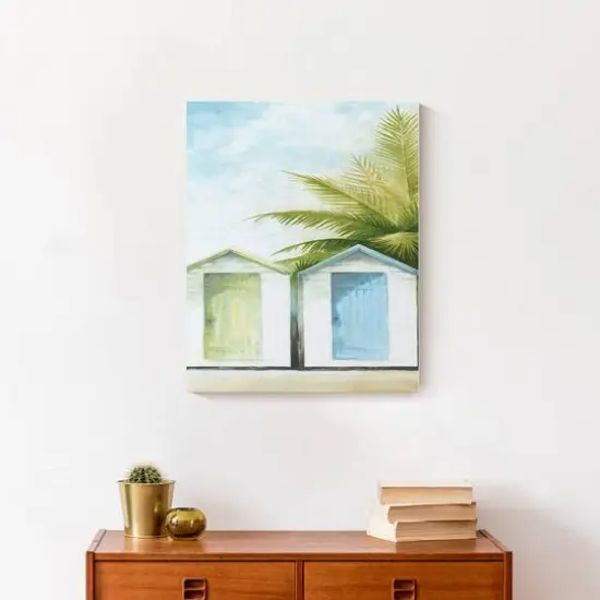 Beach Huts 16" x 20" Canvas Wall Art {5}